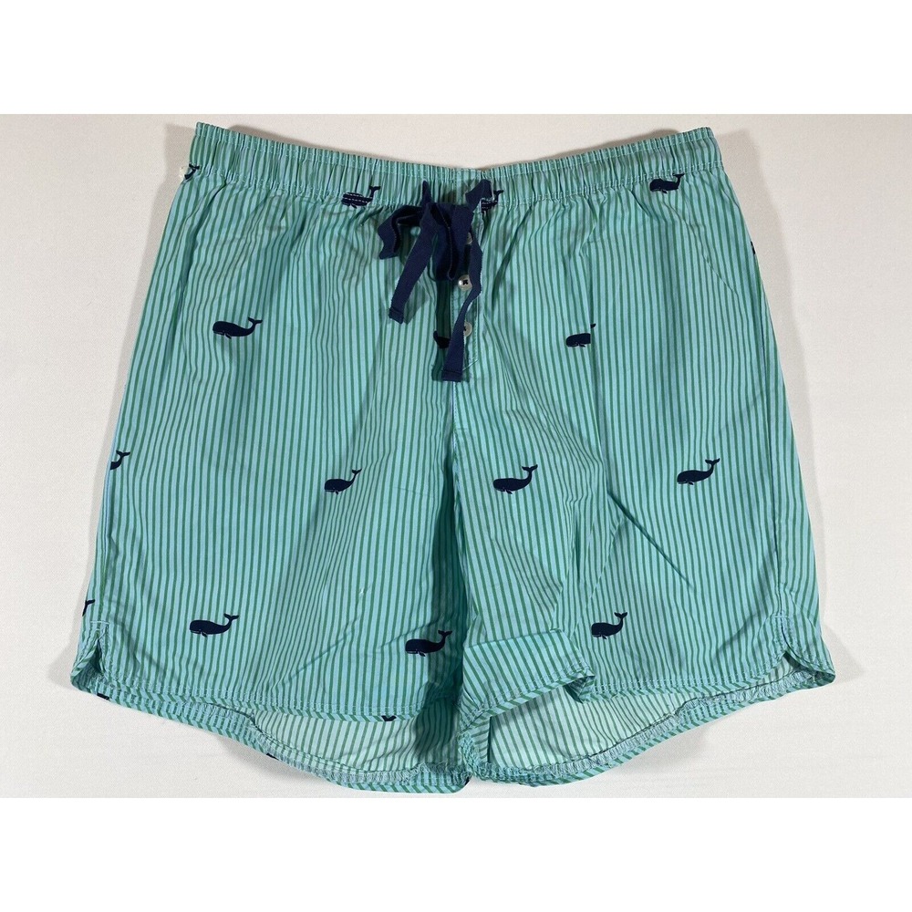 LL Bean Whale Print Shorts Womens XS Nautical Coastal Preppy Summer Style